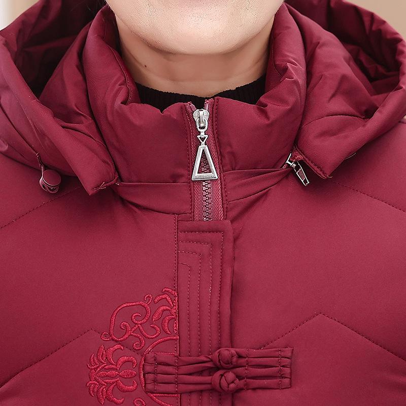 Winter Tang Suit Hooded Inner Plus Velvet Thickened Women's Cotton-padded Coat Plus Size Cotton-padded Coat