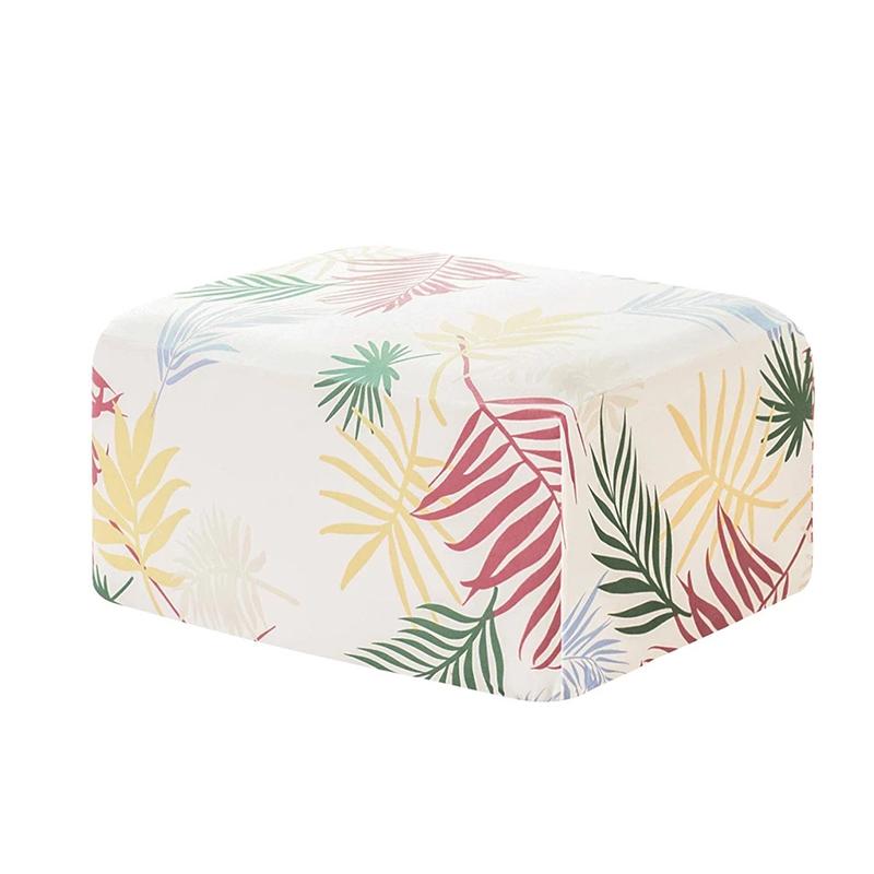 

Floral Printing Elastic Spandex Ottoman Sofa Stool Cover Home Furniture Case Room Office Dust-proof Footstool Footrest Covers