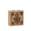 Small Square Box Hamsa Black Engraved 10x10x4.2cm