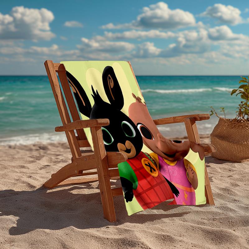 Bing Bunny Fashion Beach Towel: Ideal for Summer Adventures Soft, Absorbent and Quick Drying Suitable for Swimming and Bathing