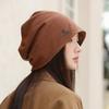 Wool Hat for Women American Casual and Versatile Cold Hat on Both Sides Can Wear Knitted Hats with A Large Head Circumference To Show Small Face