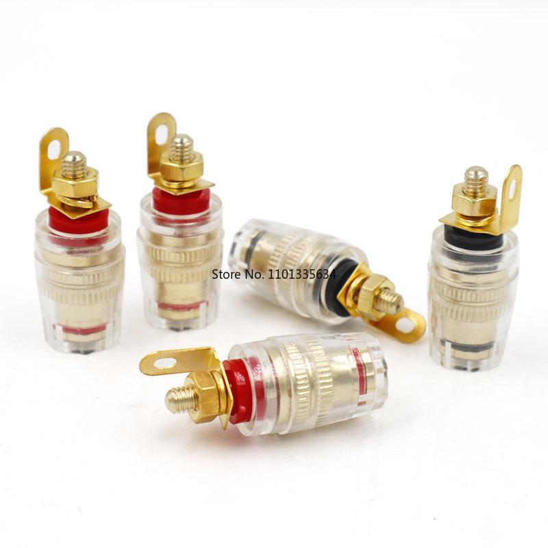 

8pcs/set Speaker Terminal Binding Post 4mm Banana Plug Socket Low Frequency Amplifier Connector for Loudspeakers армія зелений колір