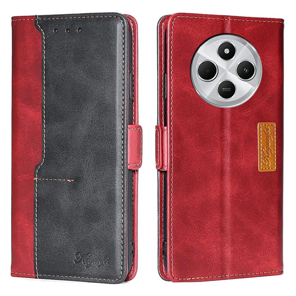 Phone Case For Xiaomi Redmi 14C 4G/14R 5G/A4 5G/Poco C75 4G Contrast Color Wallet Leather Cover