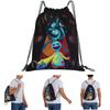 Doey Doughman Horror Pianosaurus Backpacks Portable Drawstring Bundle Pocket Storage Bag Book Bags for Man Woman Students