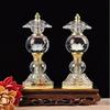 Ev LED Kristal Küre Cam Lotus Lamba, Buda Sunak Lambası, Dua, Feng Shui, Buda Salonunun Ebedi Işığı, Buda Aletleri