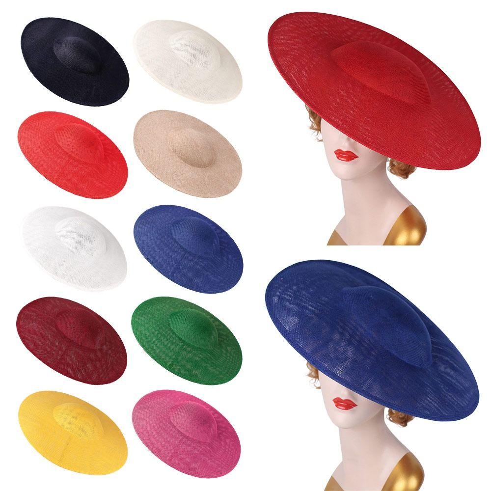 New 40cm Fascinators Base Big DIY Hair Accessories Hat with Clip Women Wedding Headpiece for Cap Supplies