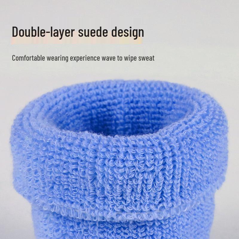 Breathable Cotton Sweat-Absorbing Sports Wristband for Fitness & Basketball