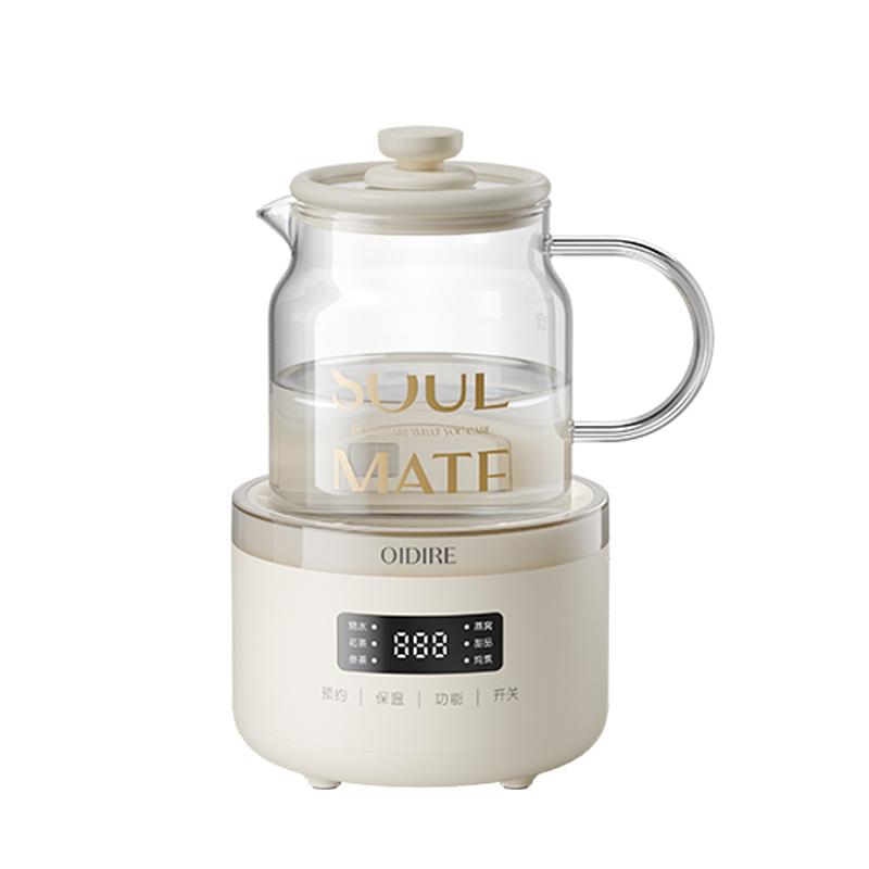 Full Glass Health Pot with 0 Glue for Babies, Multi-functional Boiling Pot, Light Sound, Office Boiling Water, Electric Kettle