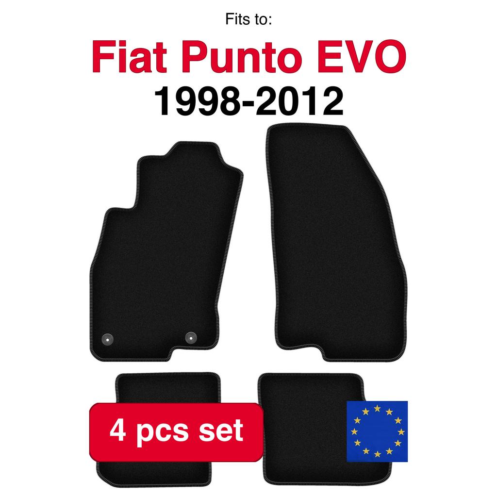 Velour Car Mats Basic For Fiat Punto Evo Hatchback (1998-2012)