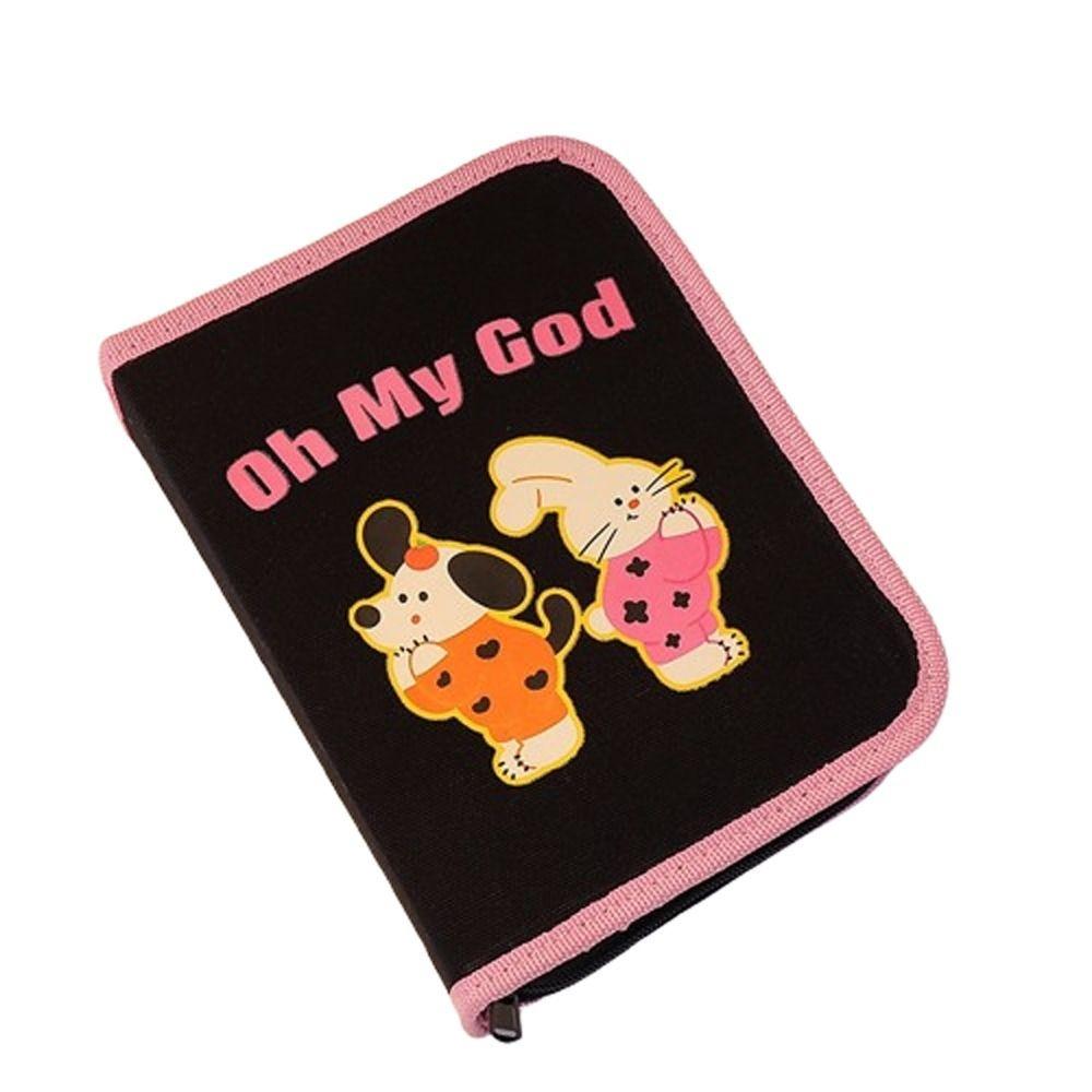 

Large Capacity Book Shape Pencil Case Creative Animal Pencil Pouch Office Supplies чёрный