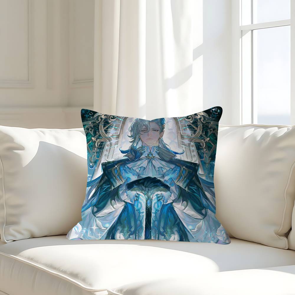 

Нёвиллет Genshin Impact Декоративная эстетика комнаты Наволочка Домашний декор Спальня Диван Кровать Кушетка Наволочка 45x45 16x16Inch
