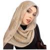 Full Cover Islamic Headscarf Solid Color Sequin Wraps Shawl Muslim Hijab Turban Cap  Girls