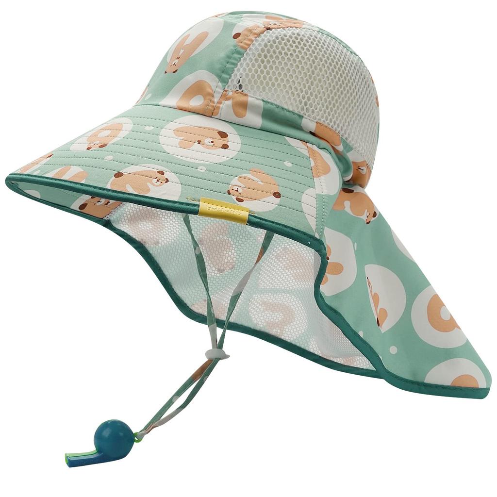 Baby Kids Sun Hat Sun Hat UV Protection Baby Hat Girls Boys Adjustable Strap Wide Brim Suitable for Girls Boys Beach Travel [Croogo] UPF50+ Play,