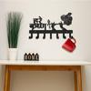 Wall Mounted Flute Key Holder with 7 Hooks Decorative Iron Organizer for Entryway Kitchen