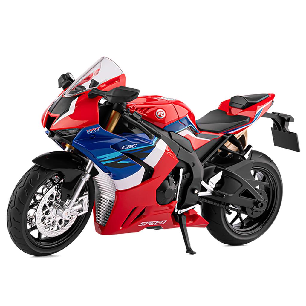 1/9 Honda CBR 1000RR-R Fire Blade Alloy Sports Motorcycle Model Diecast Street Racing Motorcycle Model Sound Light Kids Toy Gift
