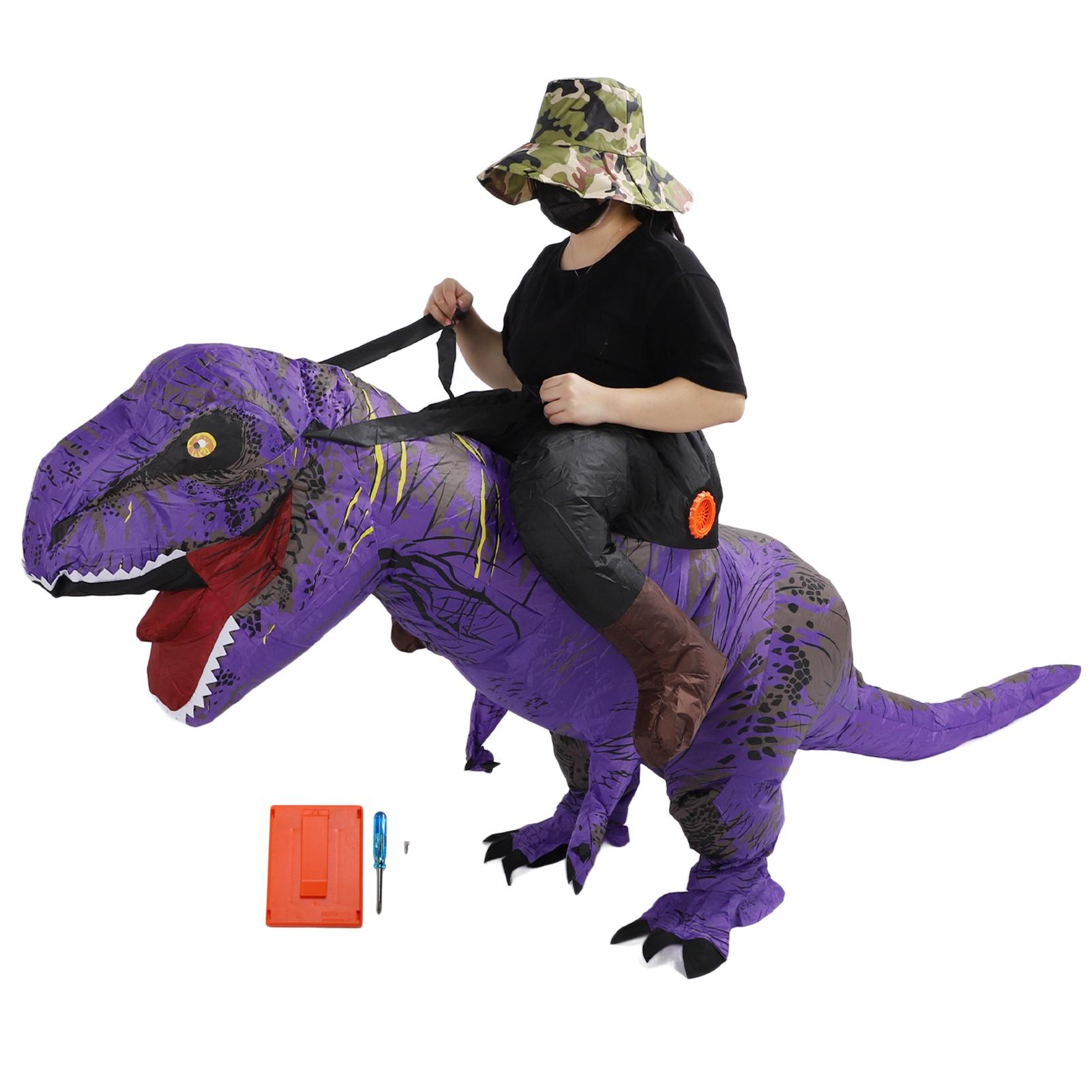 

Надувний костюм динозавра для дорослого Водонепроникний Катання на T Rex Смішний надувний костюм для Хелловіну