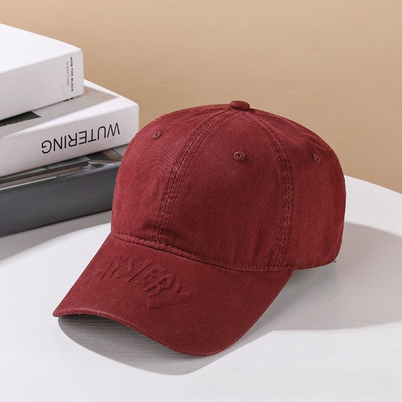 Style Letter Embroidered Cotton Baseball Cap With Sun Protection For Casual Wear