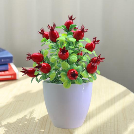 Artificial Potted Plants Realistic Fake Mini Fruits Tree Home Office Table Centerpiece