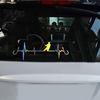 Nicht verblassende Fahrzeugaufkleber für Männer Fischerei Herzschlag Autoaufkleber, 6,7" x 3,1" Wasserdichtes Vinyl Auto Fenster Ohne Rückstände Außenkarosserie Dekoration,