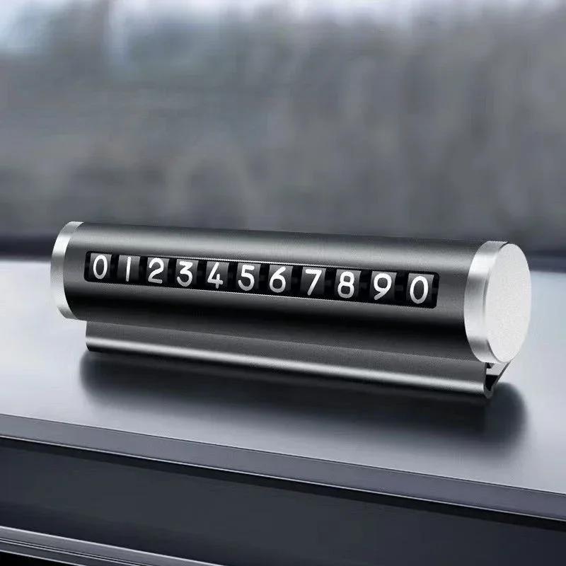 Universelle Metall Auto Temporäre Parkkarte Drehen Telefonnummernschild Aluminium Aufkleber Parkstopp im Autostyling Autozubehör