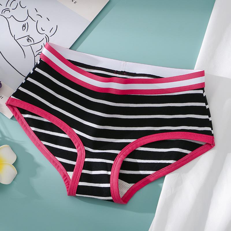 

Женское полосатое нижнее белье Женское треугольное нижнее белье Хлопковое женское треугольное нижнее белье больших размеров XXL