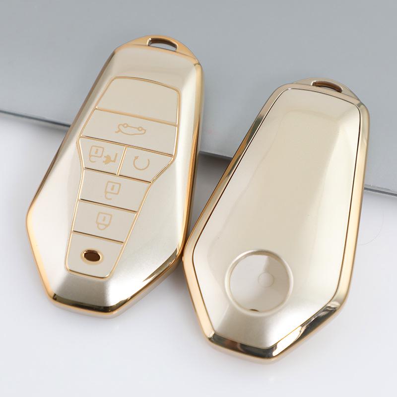 

Champagne Gold Sand Car Key Cover for GAC AION V03 007