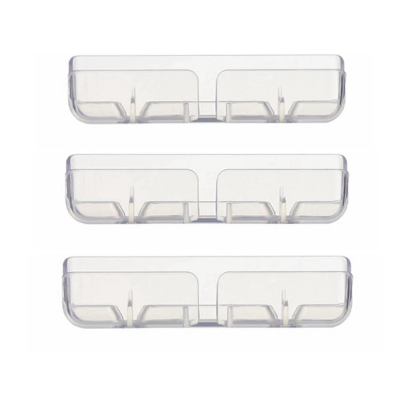 3 Pcs Practical Desktop USB Cable Fixed Organizer Clamp Buckle Line Wire Holder Cable Clip Cord Winder