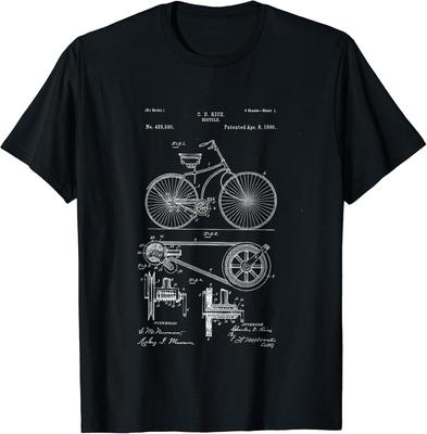 Vintage Patent Print 1900 Bicycle Cycling T-Shirt