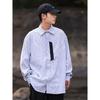 2024 Letter Long Sleeve Shirt Japanese Hong Kong Style Ins Loose Shirt Boys Summer Trendy Versatile Casual Coat
