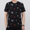 Nike All-Over Logo Print Casual Sport Short Sleeve T-Shirt Men Tops Black CV8963-010
