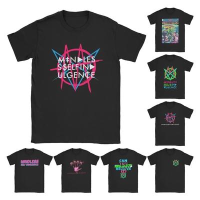 Novelty Vintage Mindless Self Indulgence Idol T-Shirt Men Crewneck Cotton T Shirt Punk Band Music Short Sleeve Tee Summer Tops