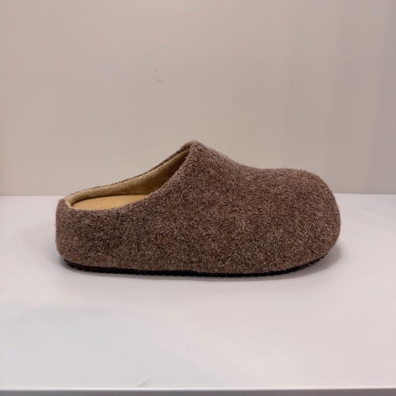 Lazy wind retro inner height-increasing slippers women wear new lazy one-pedal bag head half slippers