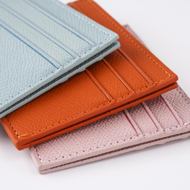 Dünner Kartenhalter Geldbörse für Damen & Herren, PU-Leder Multi-Kartenhalter Etui, Bank Business Kreditkarten Tasche