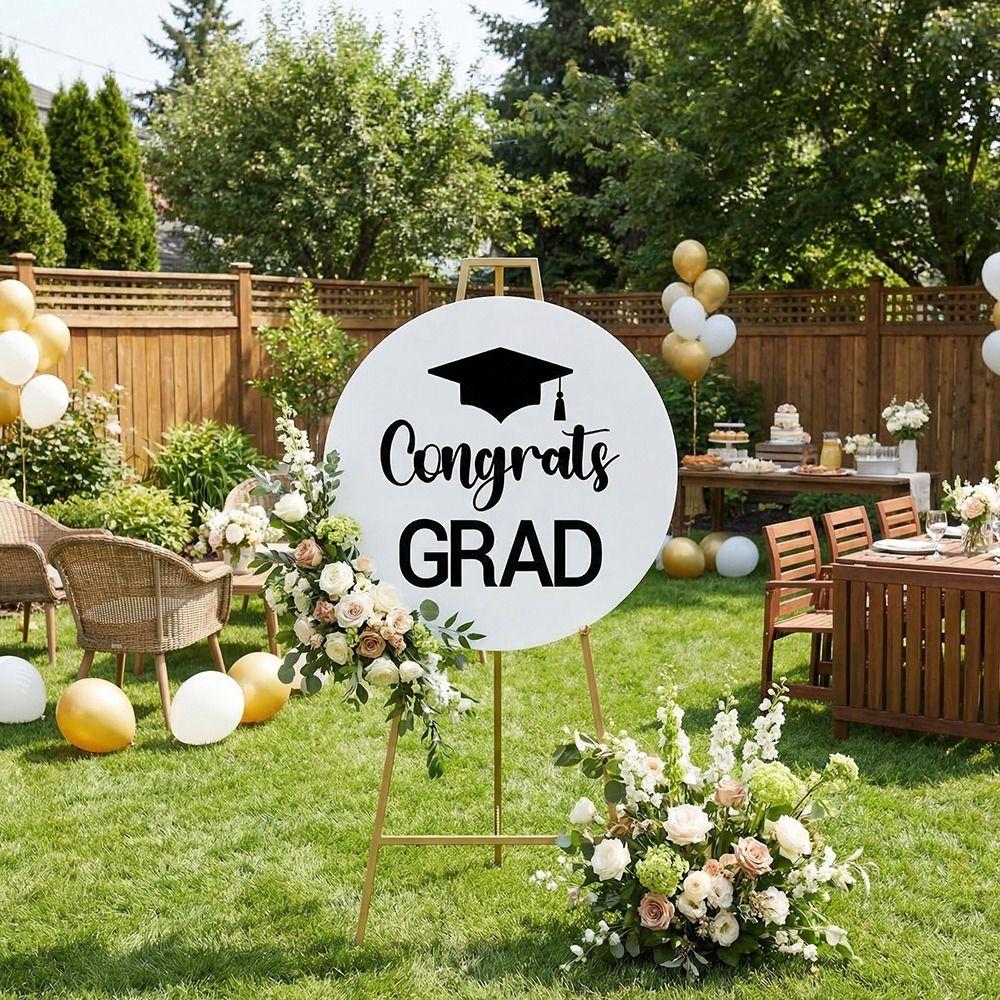 Felt Material Graduation Sailboard Stickers Black Cap Graduation Party Backdrop  Ceiling Background