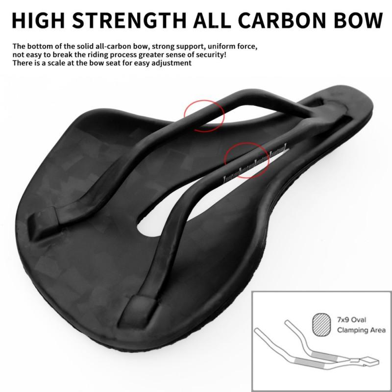 KS07 3D Printed Carbon Fiber Bicycle Saddle Road Mountain Bikes T800 Reinforced Racing Seat