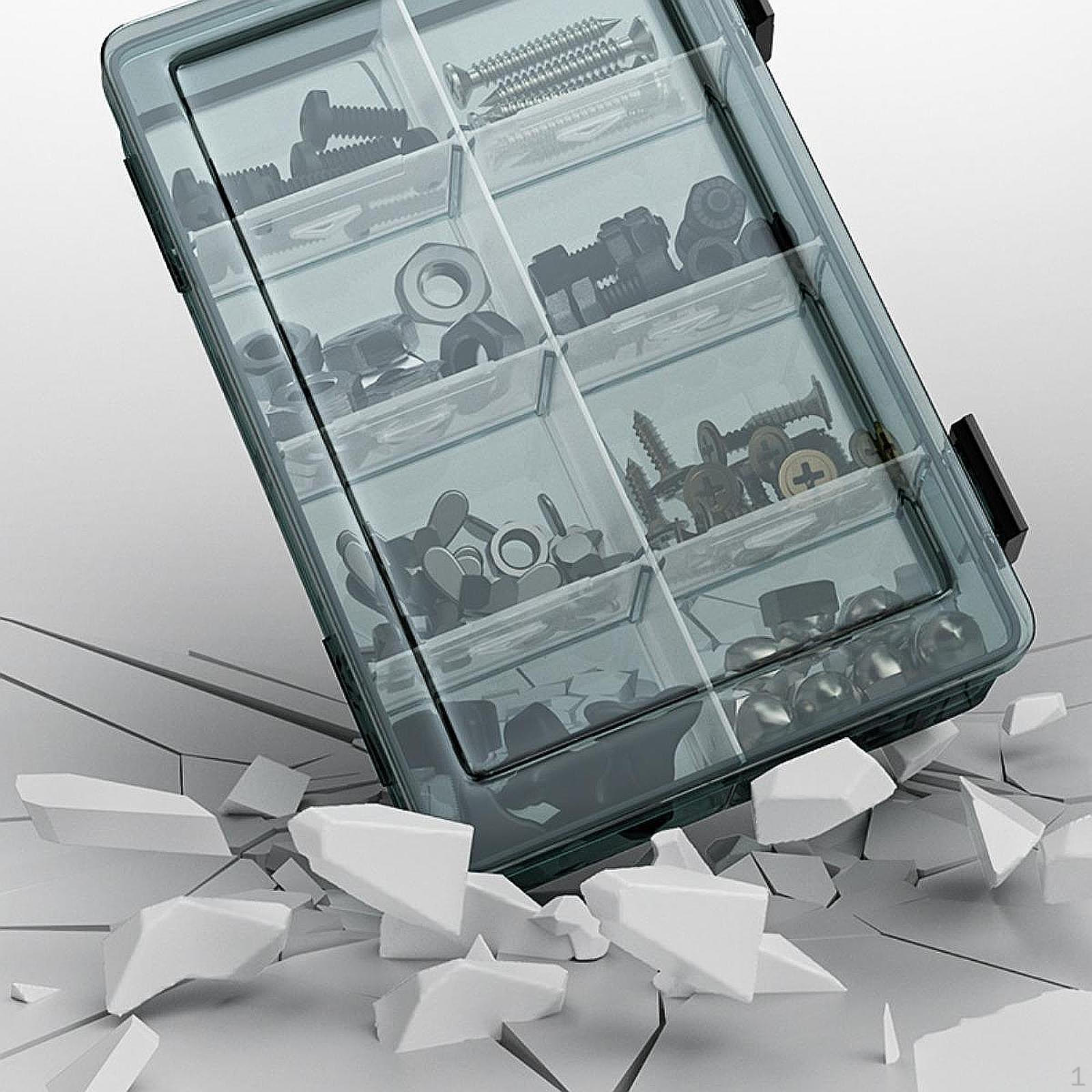 Компактный контейнер для хранения крепежа для мелких деталей 21 grids