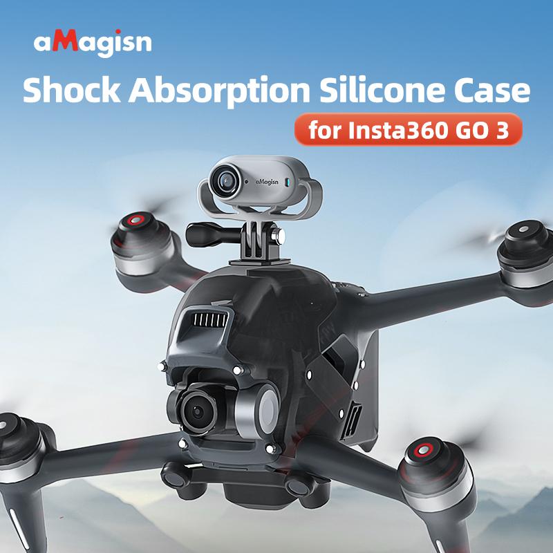 Amagisn Shockproof Body Silicone Protective Case Protection Cover Accessories For Insta 360 GO 3\GO 3S