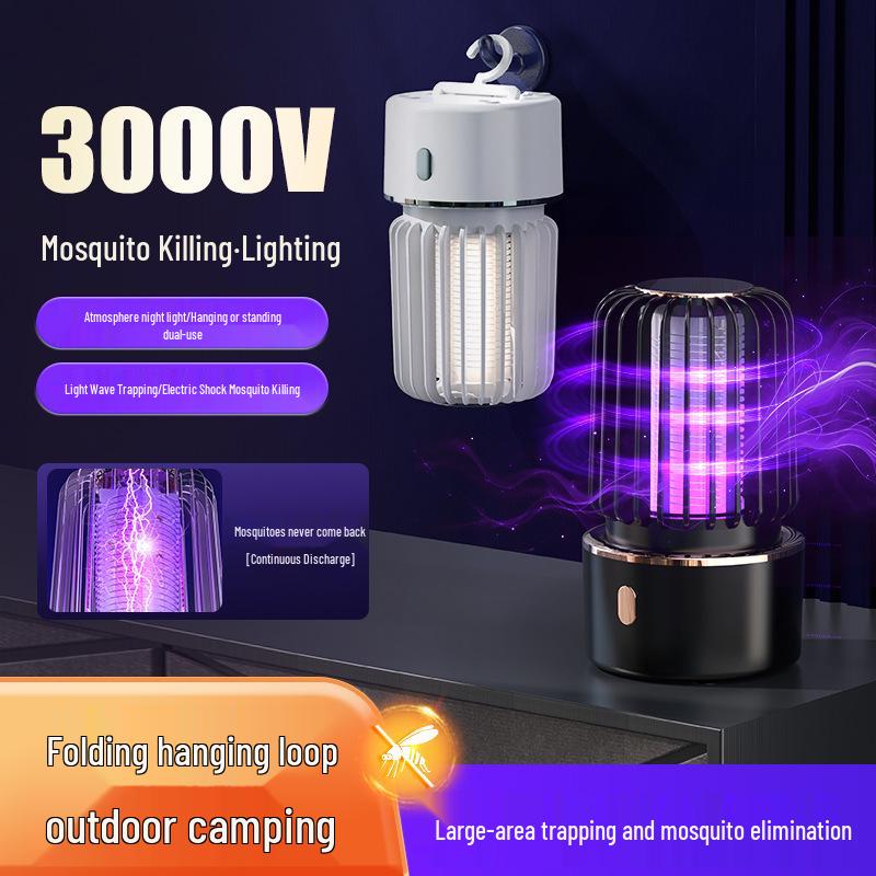 Silent Wall-Mounted Electric Mosquito Killer Lamp with Automatic Blue Light Lure – Multifunctional Summer Insect Control Device.