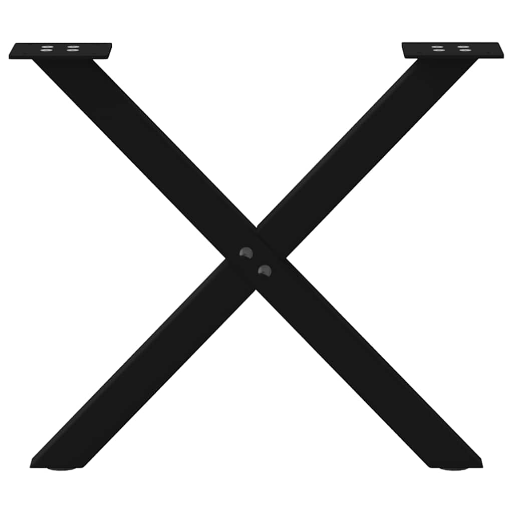 Vidaxl Nogi Do Stolika Kawowego, 2 Szt., Czarne, 38X(42-43) Cm, Stal