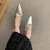 French retro inner heightening pointed Mary Jane shoes women's shoes spring and autumn 2025 new commuting versatile light mouth single shoes