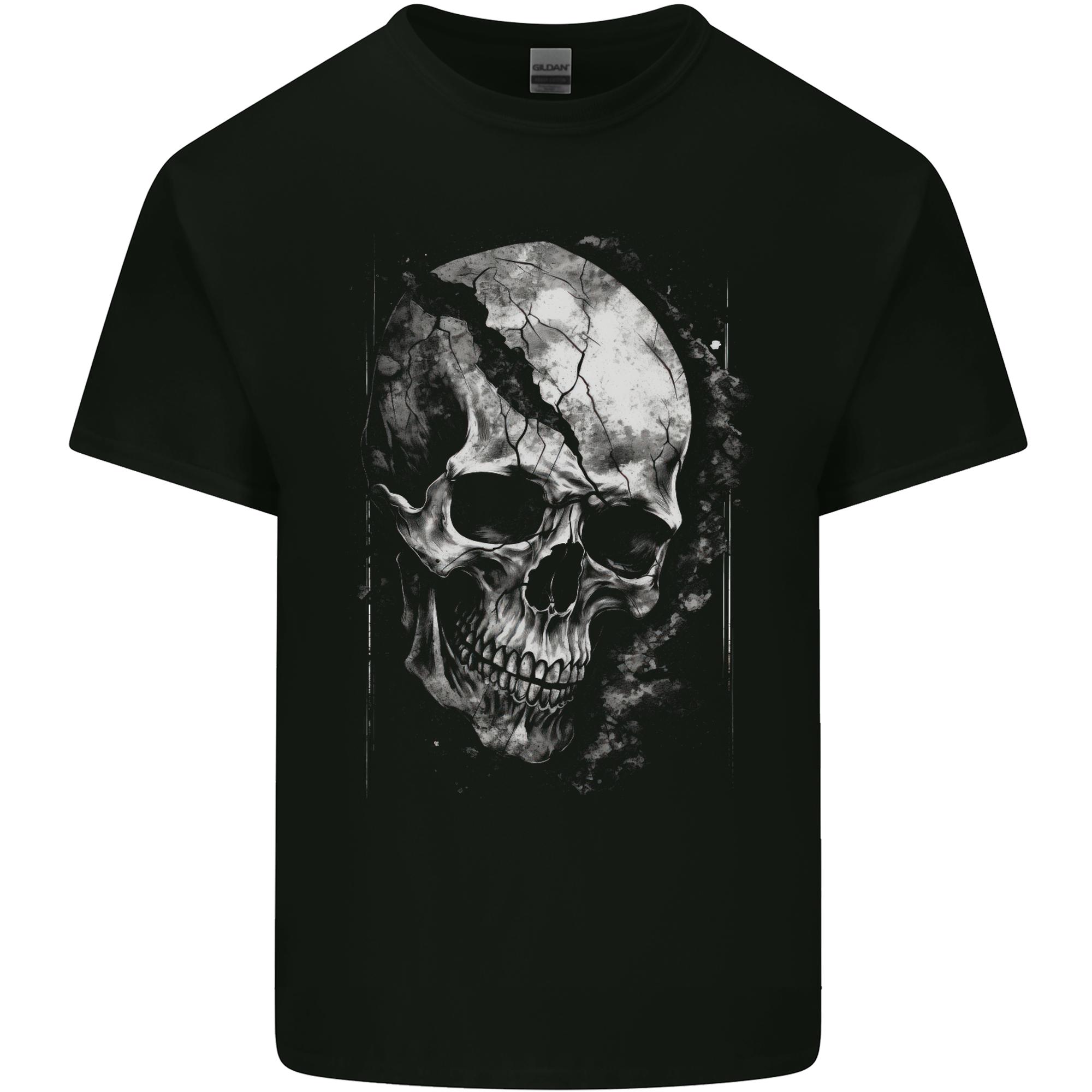 Cracked Skull Unisexs Light Cotton TShirt S