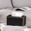 Exquisite Tissue Box Modern Paper Storage Case Home Decor Leather Tissue Container  Coffee Table