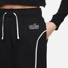 Nike Logo Print Casual Drawstring Cuffed Knit Joggers Kids Bottoms Black DQ8877-010