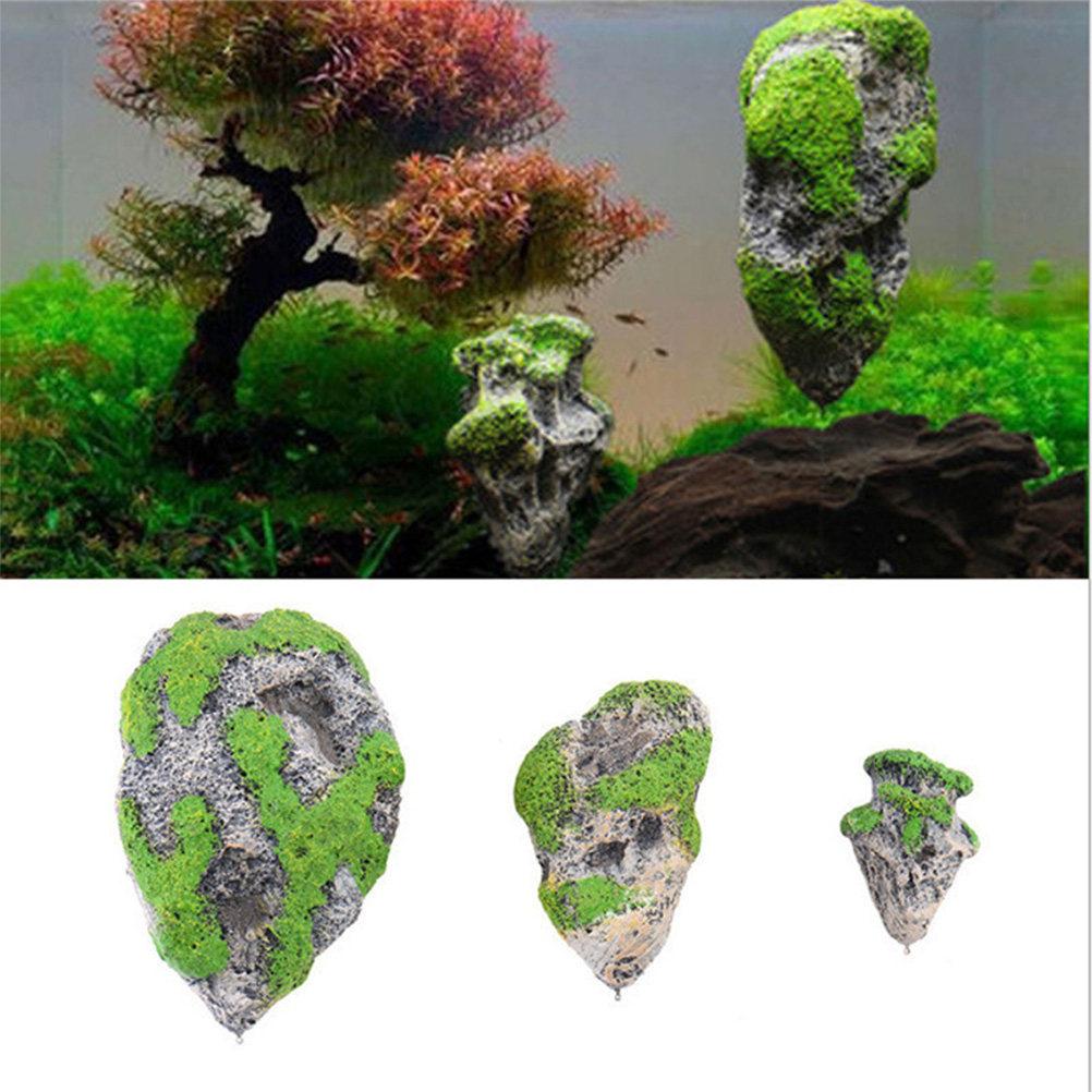 1Pcs Floating Suspended Artificial Stone Aquarium Decor Size S Adjustable String Fish Tank Decoration Floating Pumice Flying
