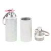 1PC Mini Storage Bottle Waterproof Pill Shaped Box Bottle Holder Container Keychain Medicine Box Aluminum Pill Box Key Holder