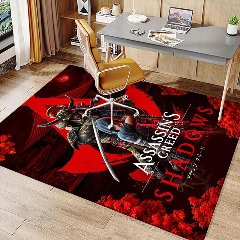 A-Assassin's Creed Printed Absorbent Washable Carpet, Non-Slip Bathroom Mats, Kitchen Rugs, Yoga Mat,Living Room Entrance, Camping Picnic Rugs