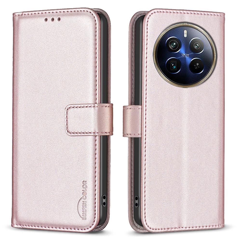BINFEN COLOR BF17 For Realme 12 Pro 5G/12 Pro+ 5G Phone Case Stand Magnetic Closure Leather Flip Cover