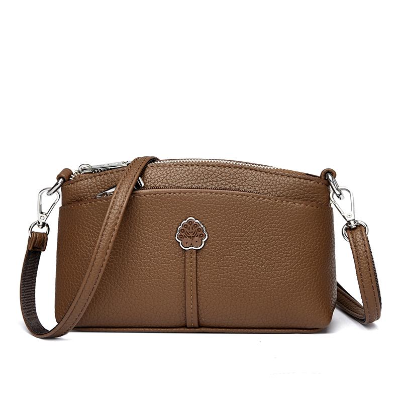 New Women'S Shoulder Purse Bag Fashion Atmosphere Crossbody Messenger Bag Women'S Small Mother Handbag Soft Leather Bags
