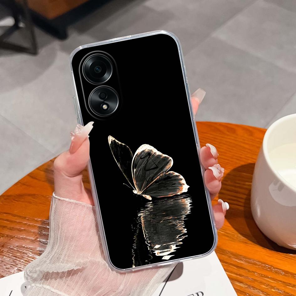 Carcasă nouă pentru Oppo A58 A57 A57S A57e A77 A77S A78 A79 A98 A38 A2 F23 K11 4G 5G Model animal drăguț din silicon transparent anti-alunecare Carcasă durabilă pentru Oppo Capa