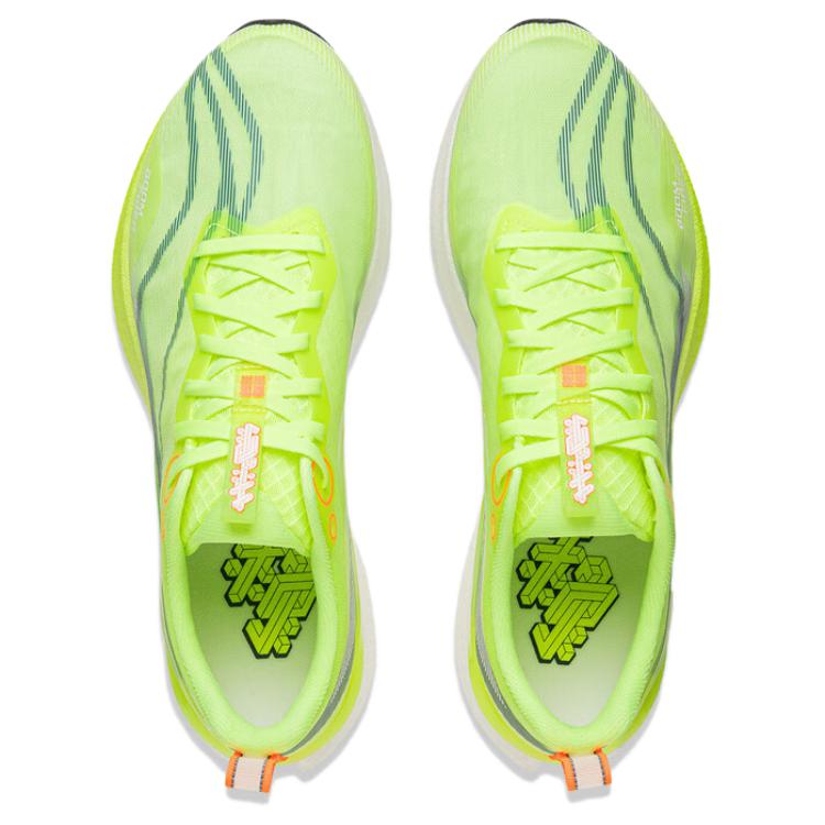 New LiNing Red Hare 8PRO Slip Resistant Cushioning Rebound Low Top Casual Running Shoes Men's Neon Yellow Green ARPV003-4